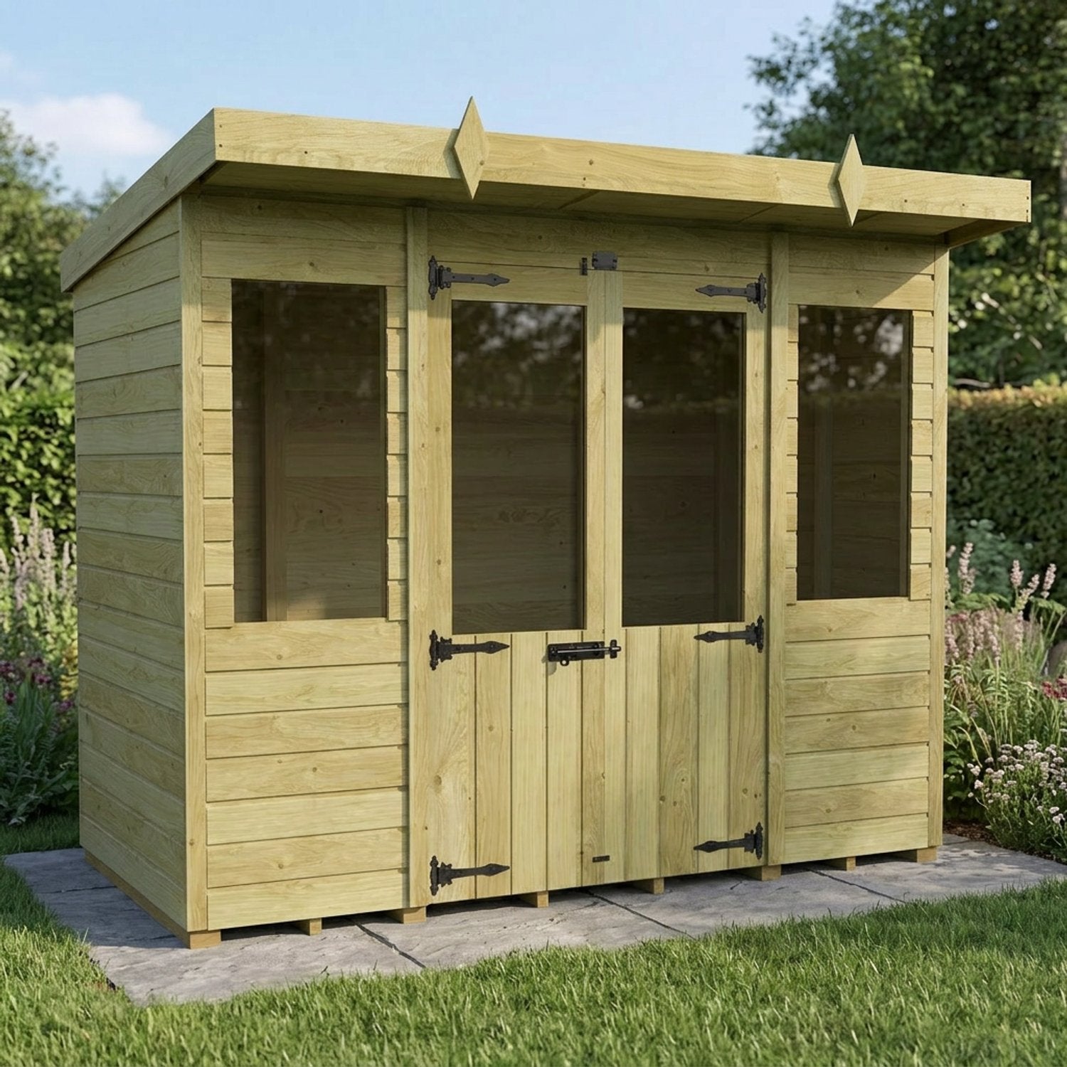 8 x 4 Pent Summer House - view 6