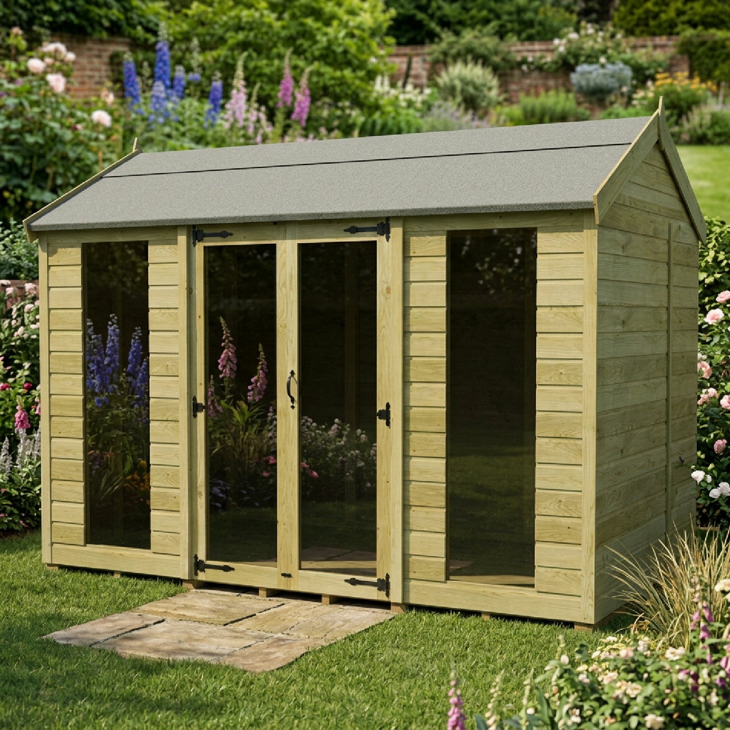 10 x 5 Apex Summer House (Full Height Window) - view 4