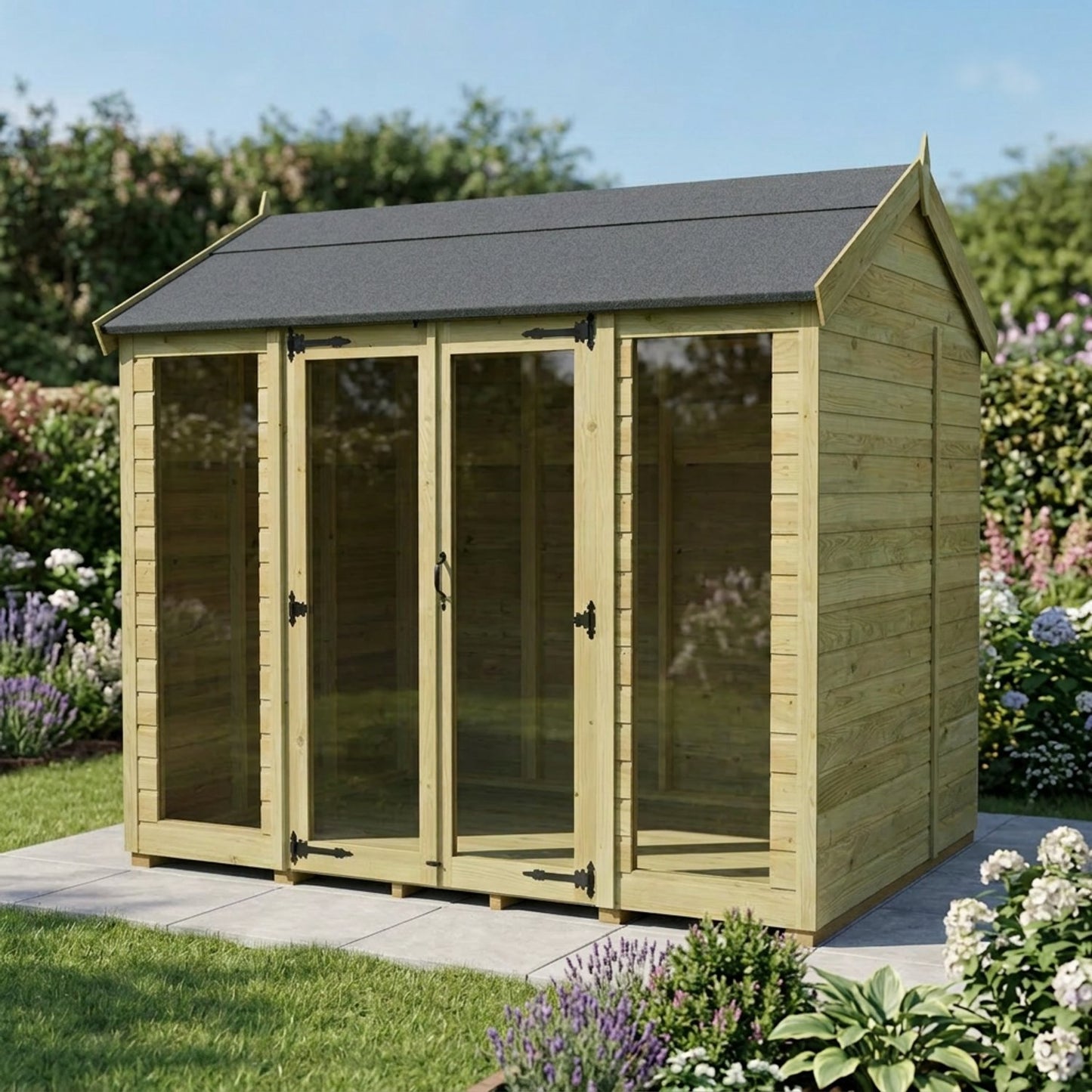 8 x 5 Apex Summer House (Full Height Window) - view 4