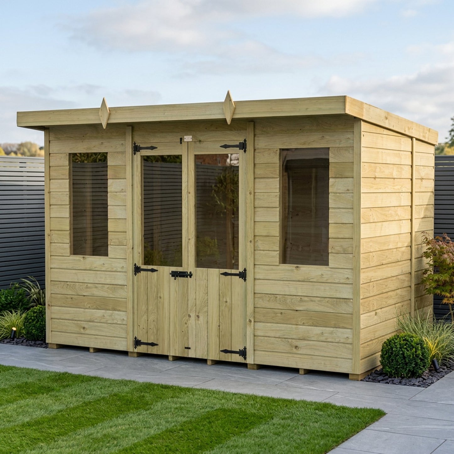 12 x 5 Pent Summer House - view 3