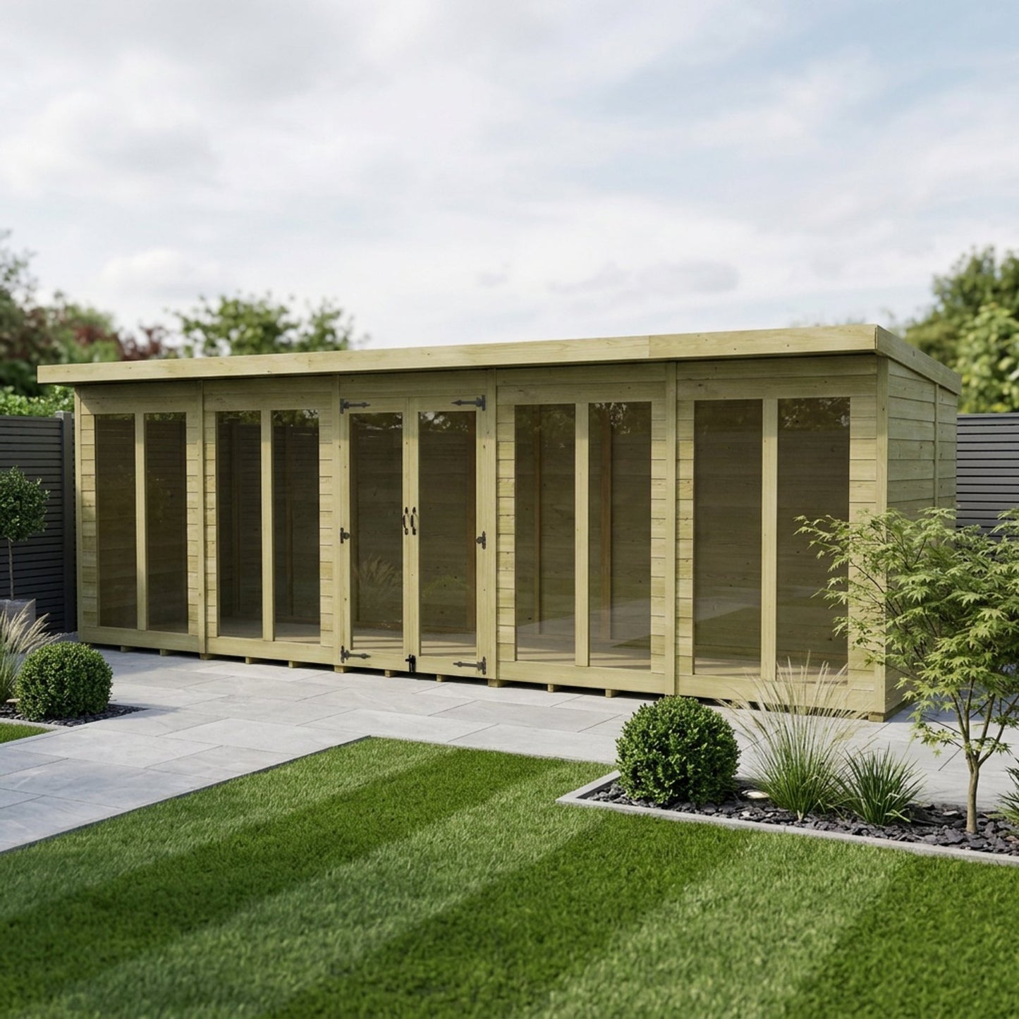 20 x 6 Pent Summer House (Full Height Window) - view 5
