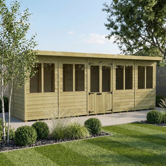 20 x 8 Pent Summer House - view 3