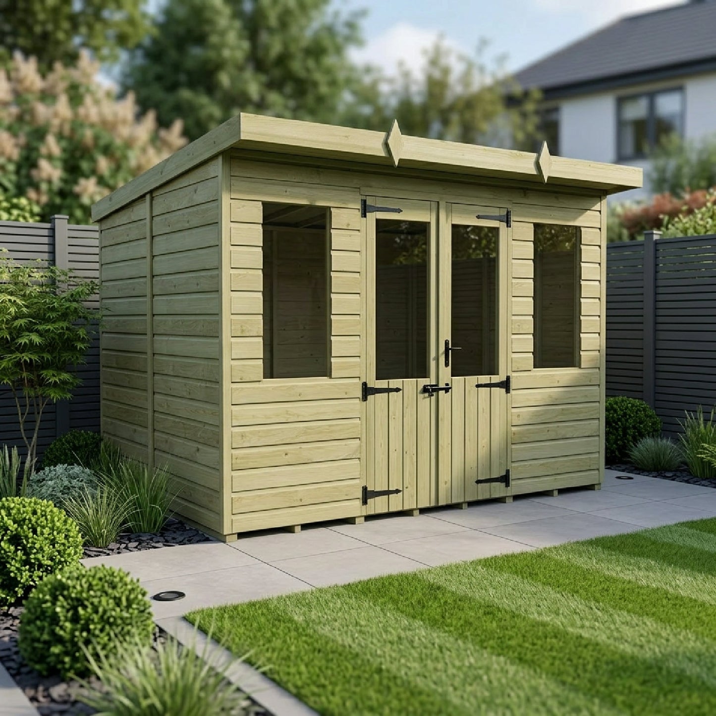 10 x 8 Pent Summer House - view 2