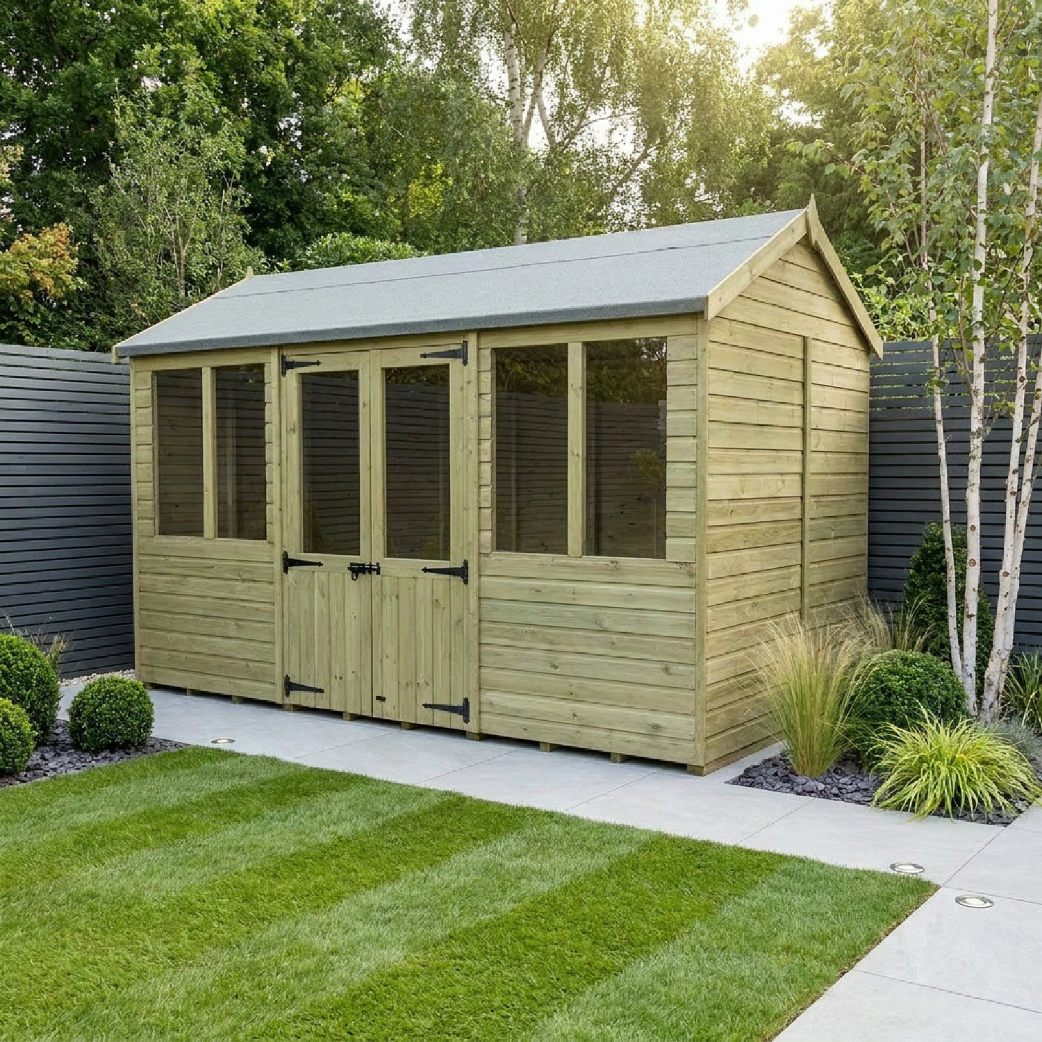 12 x 5 Apex Summerhouse - UK Made Timber Garden Building