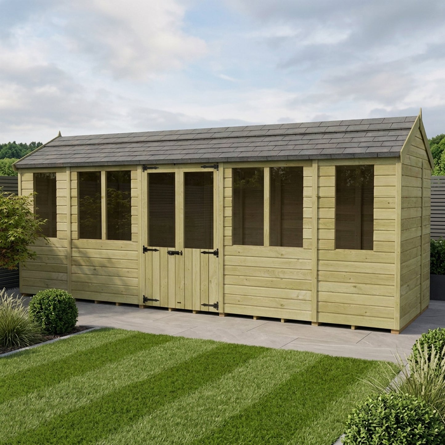 18 x 4 Apex Summerhouse - UK Made Timber Garden Building