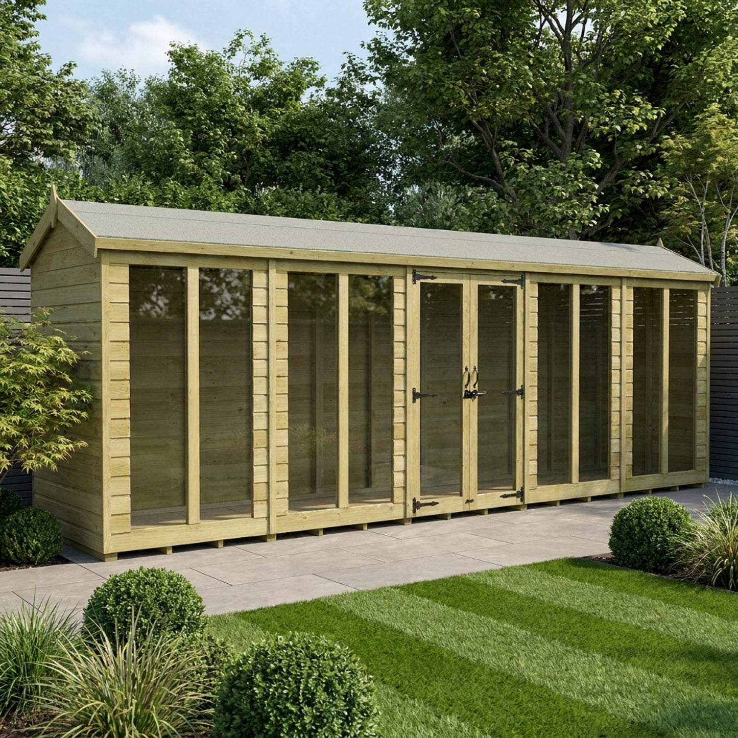 20 x 4 Apex Summer House (Full Height Window) - view 6