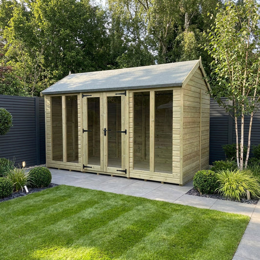 12 x 8 Apex Summer House (Full Height Window) - view 2