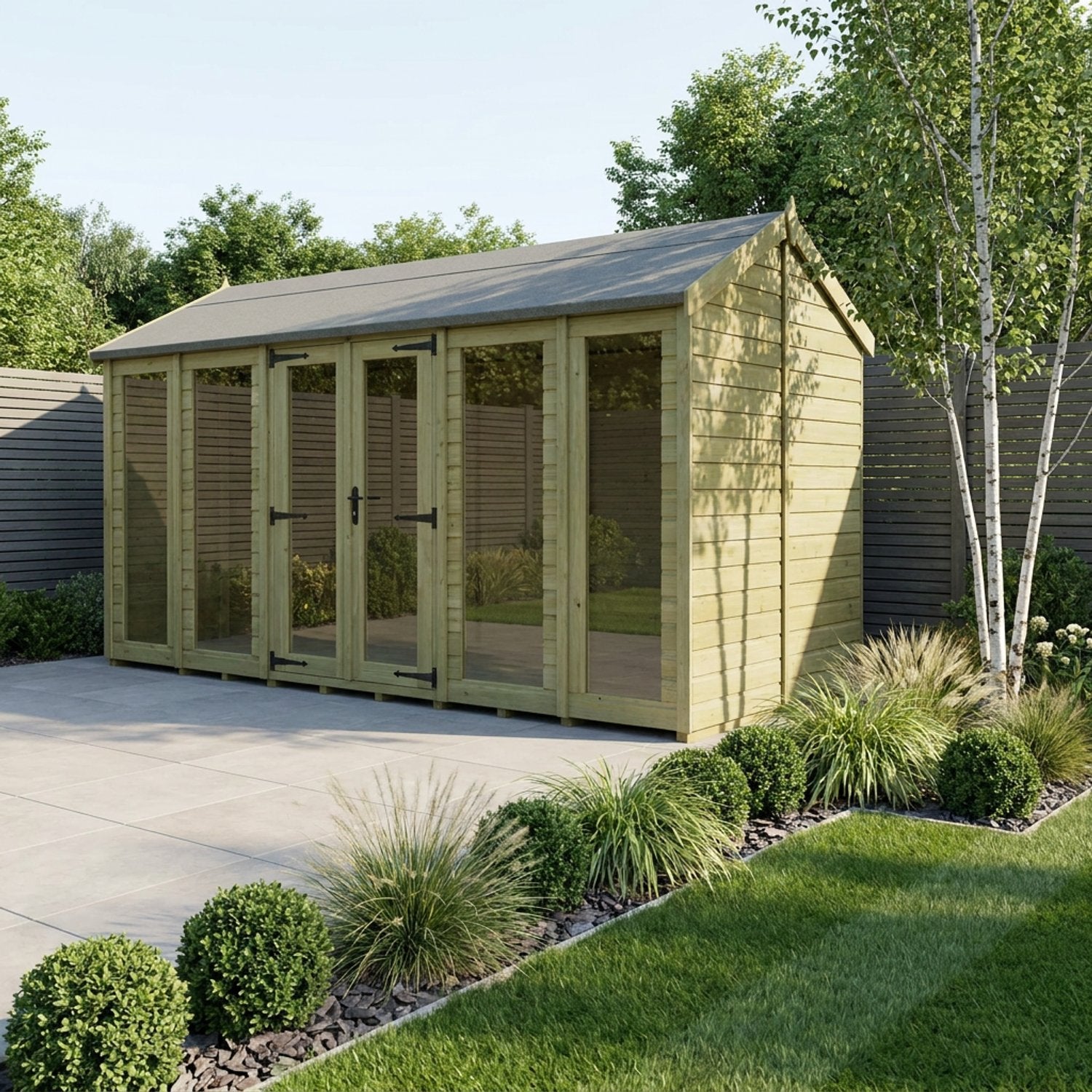 14 x 8 Apex Summer House (Full Height Window) - view 4