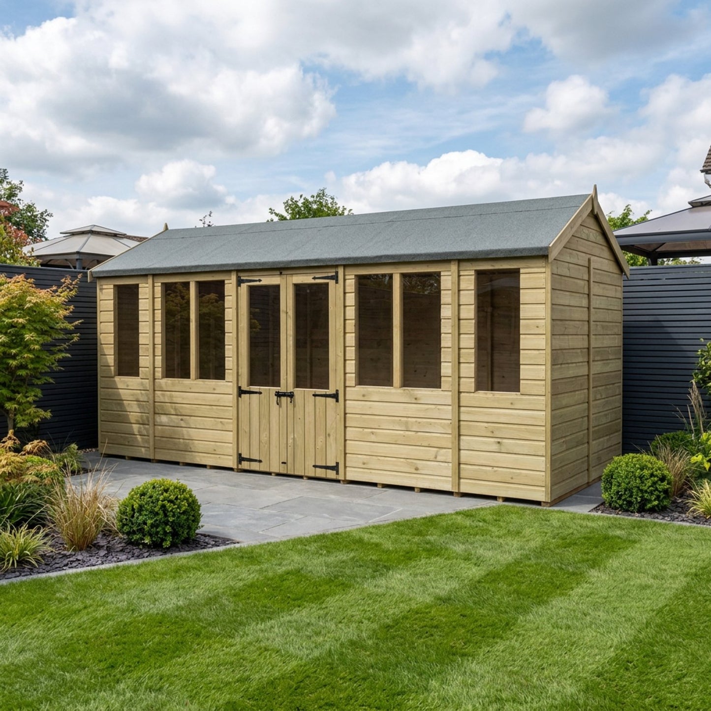 18 x 8 Apex Summerhouse - UK Made Timber Garden Building