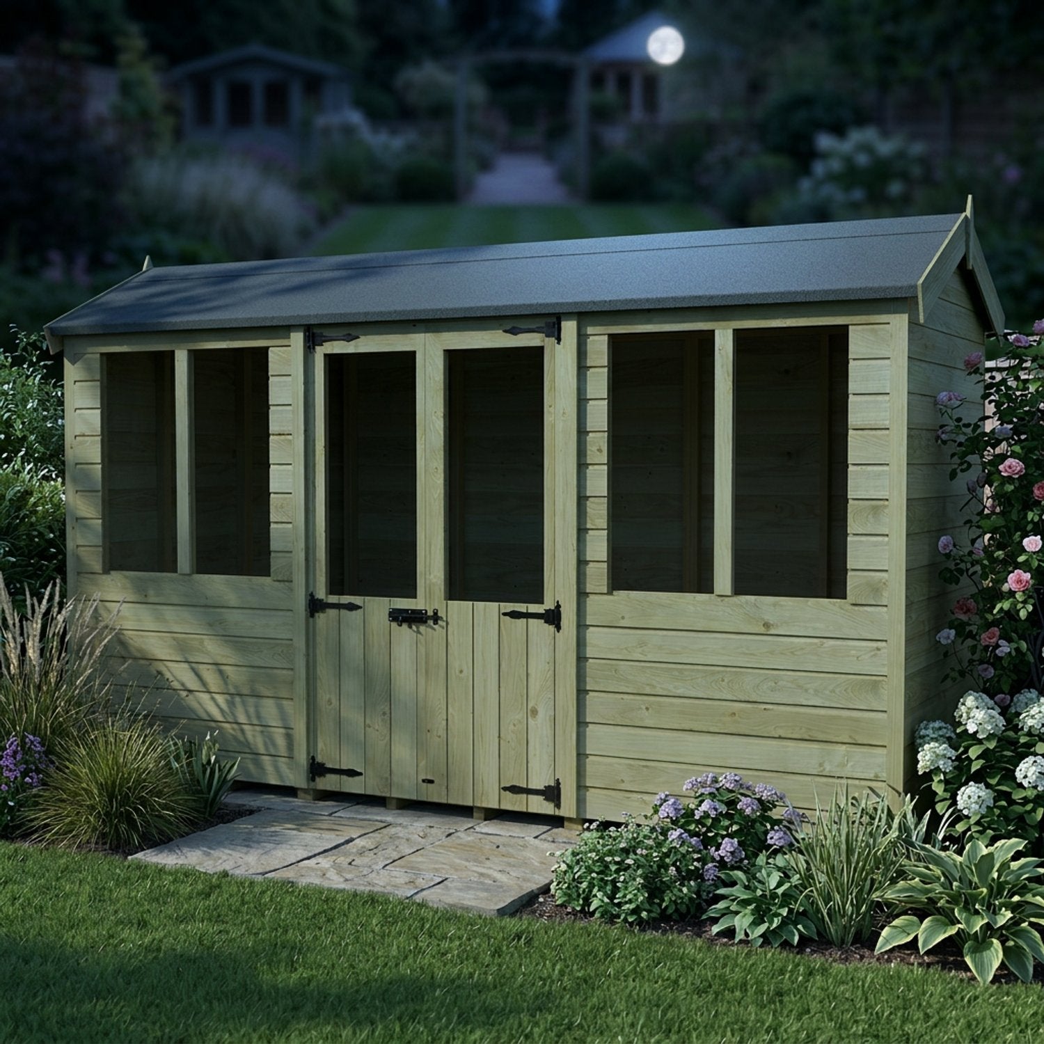 12 x 4 Apex Summer House - view 4