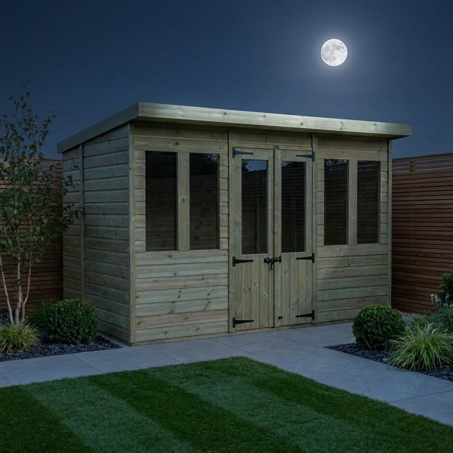 12 x 6 Pent Summer House - view 5