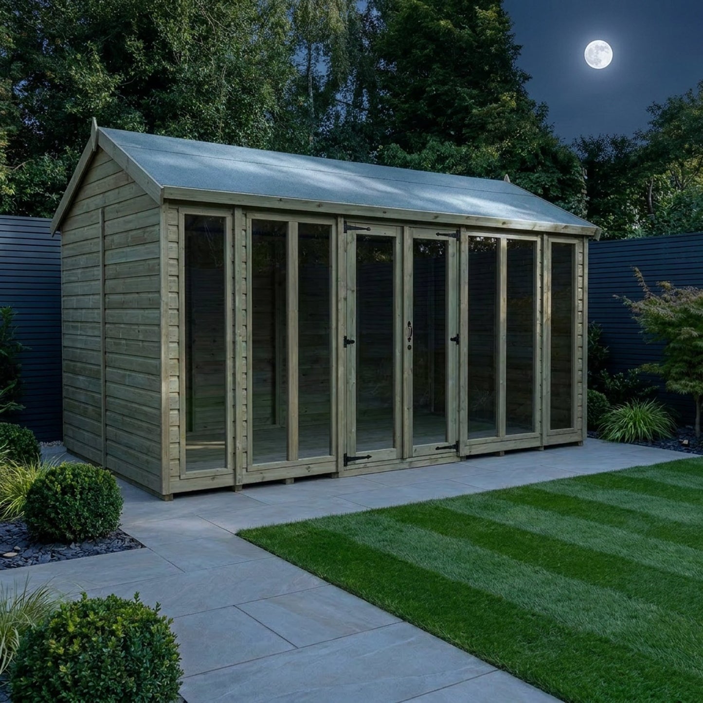 16 x 6 Apex Summer House (Full Height Window) - view 4