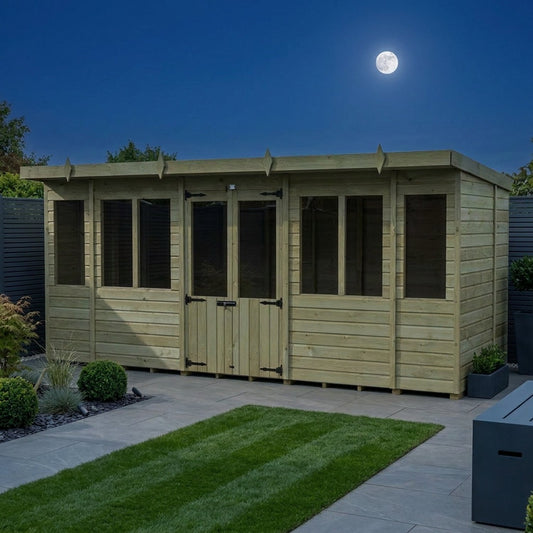 16 x 6 Pent Summer House - view 3