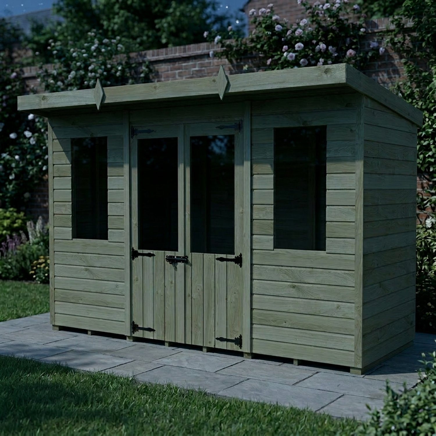 10 x 4 Pent Summer House - view 6