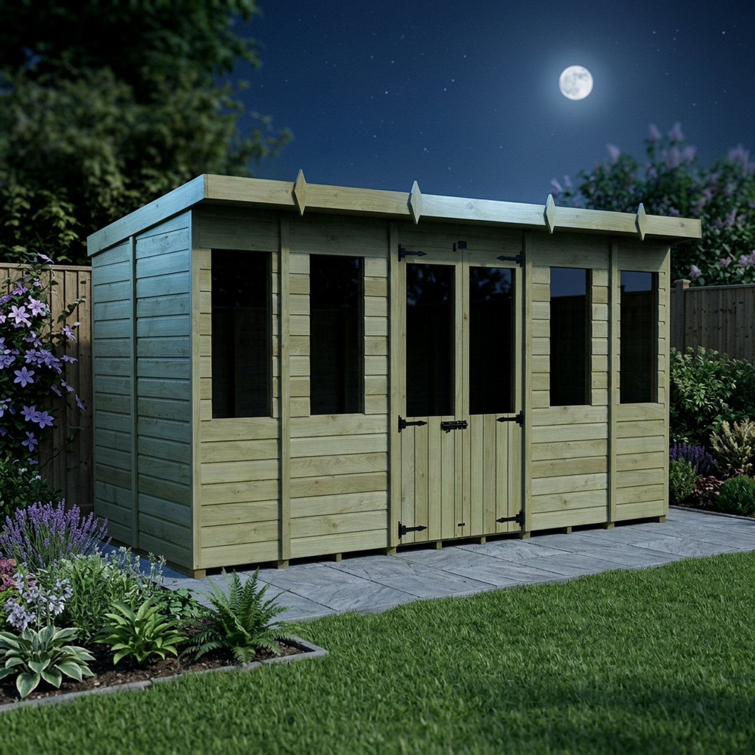 14 x 6 Pent Summer House - view 6