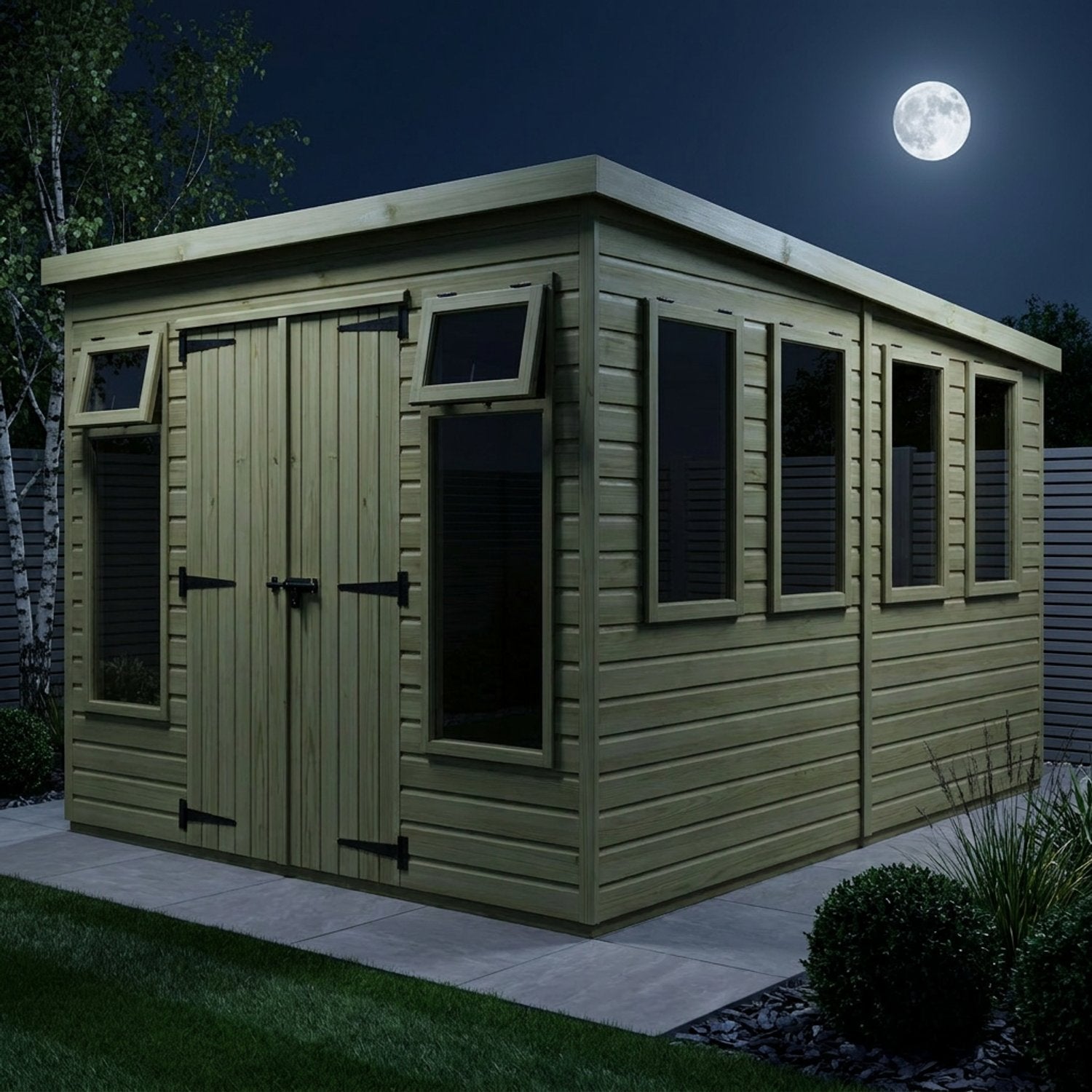 20 x 9 Pent Summer House - view 4