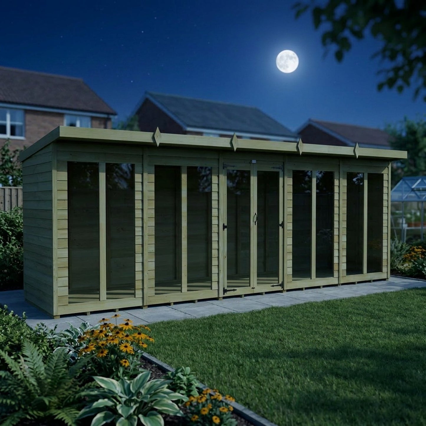 20 x 4 Pent Summer House (Full Height Window) - view 6