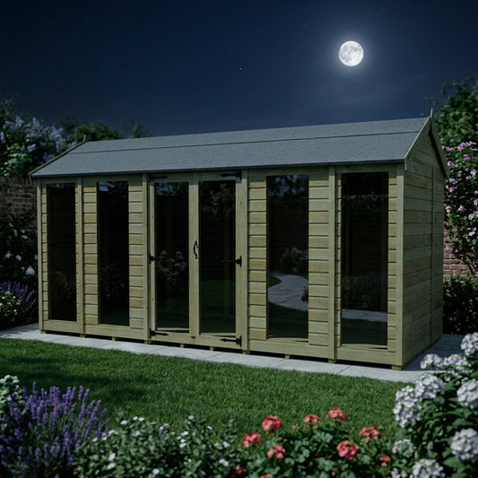 14 x 5 Apex Summer House (Full Height Window) - view 2