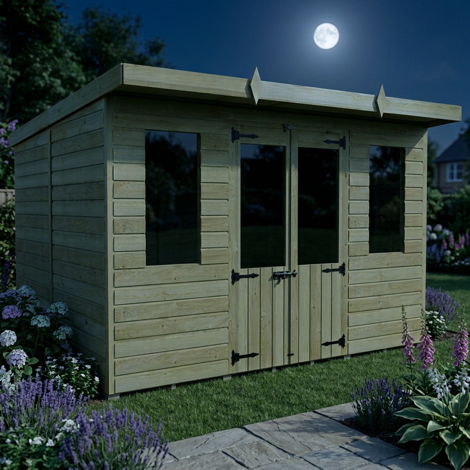 10 x 8 Pent Summer House - view 6
