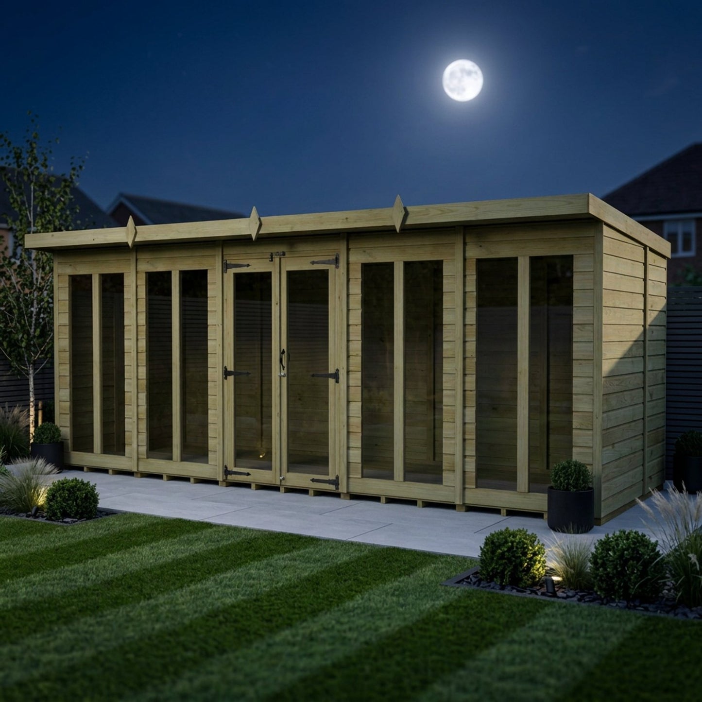 20 x 7 Pent Summer House (Full Height Window) - view 6