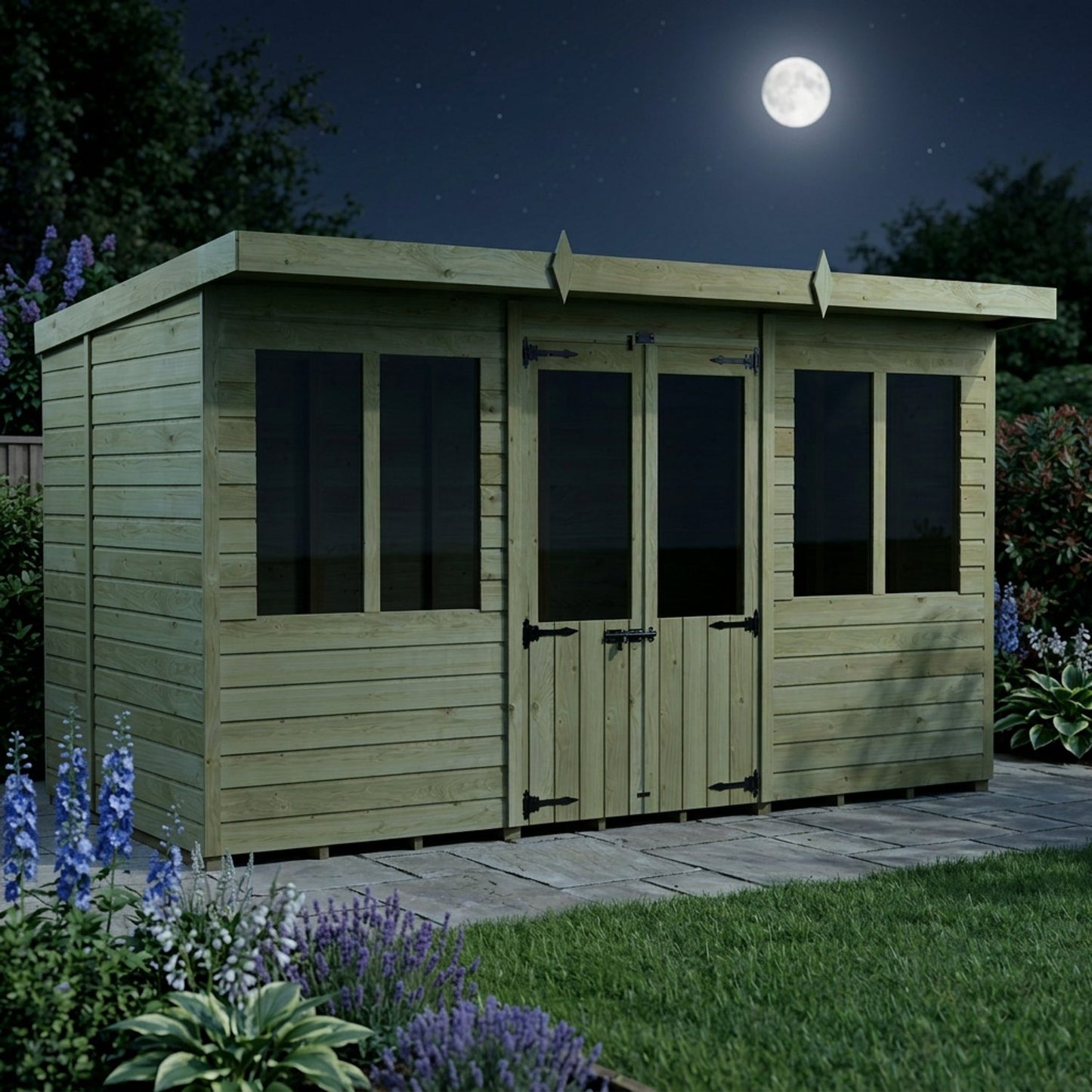 12 x 7 Pent Summer House - view 6