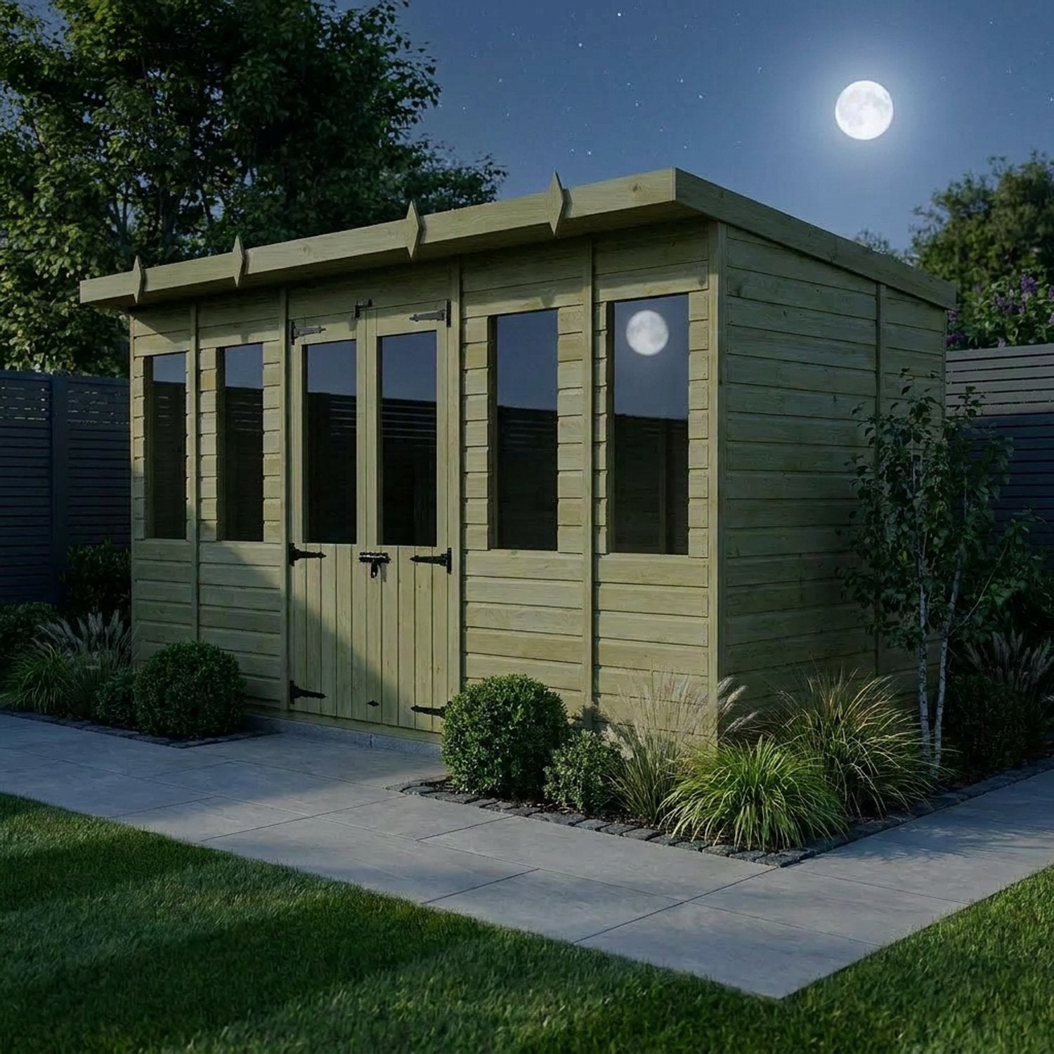 14 x 5 Pent Summer House - view 5