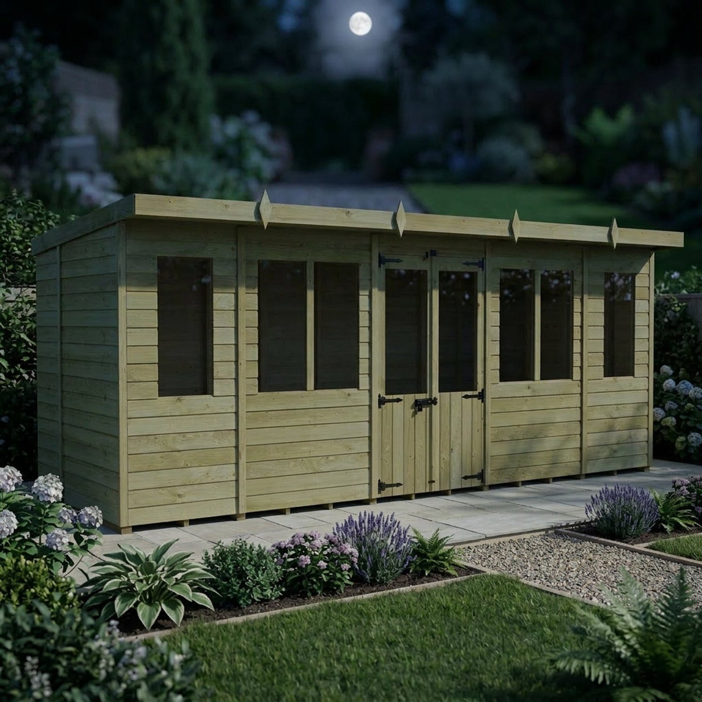 18 x 7 Pent Summer House - view 6