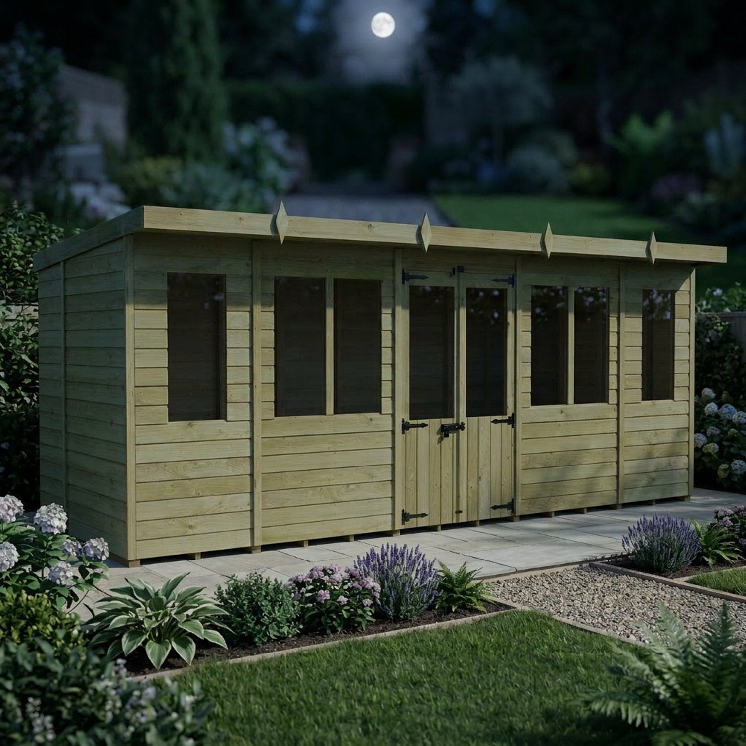 18 x 7 Pent Summer House - view 6