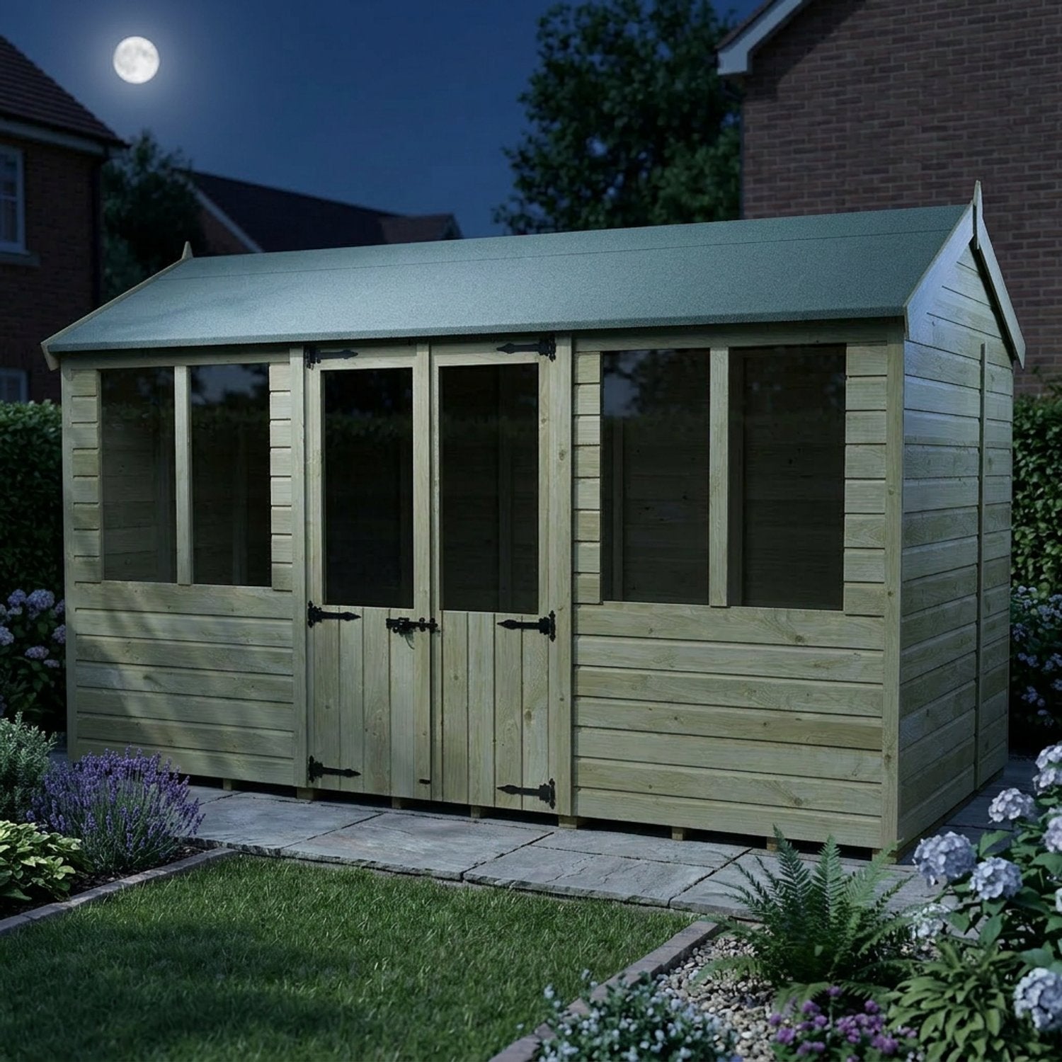 12 x 8 Apex Summer House - view 3
