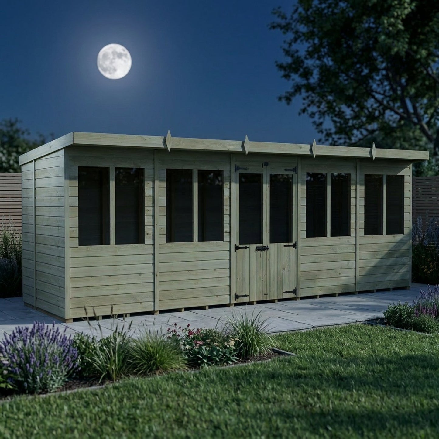 20 x 8 Pent Summer House - view 5