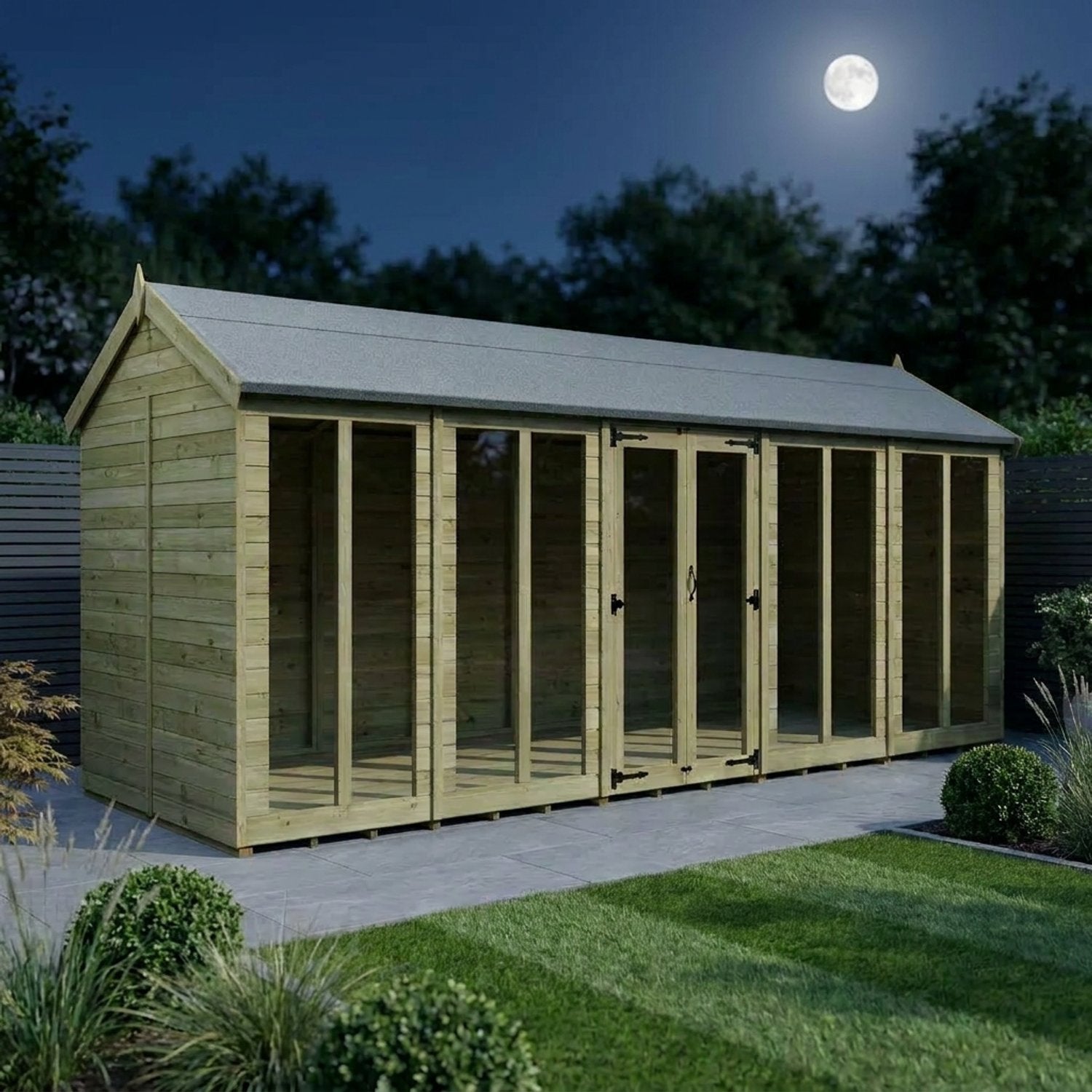 20 x 5 Apex Summer House (Full Height Window) - view 6