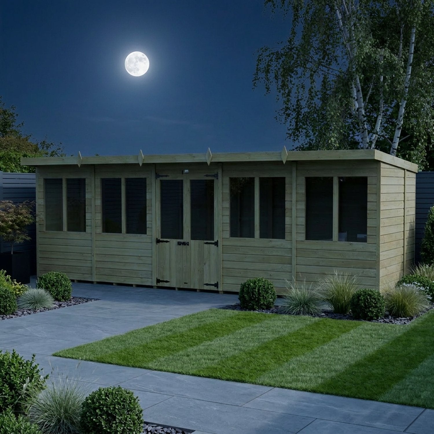 20 x 7 Pent Summer House - view 2