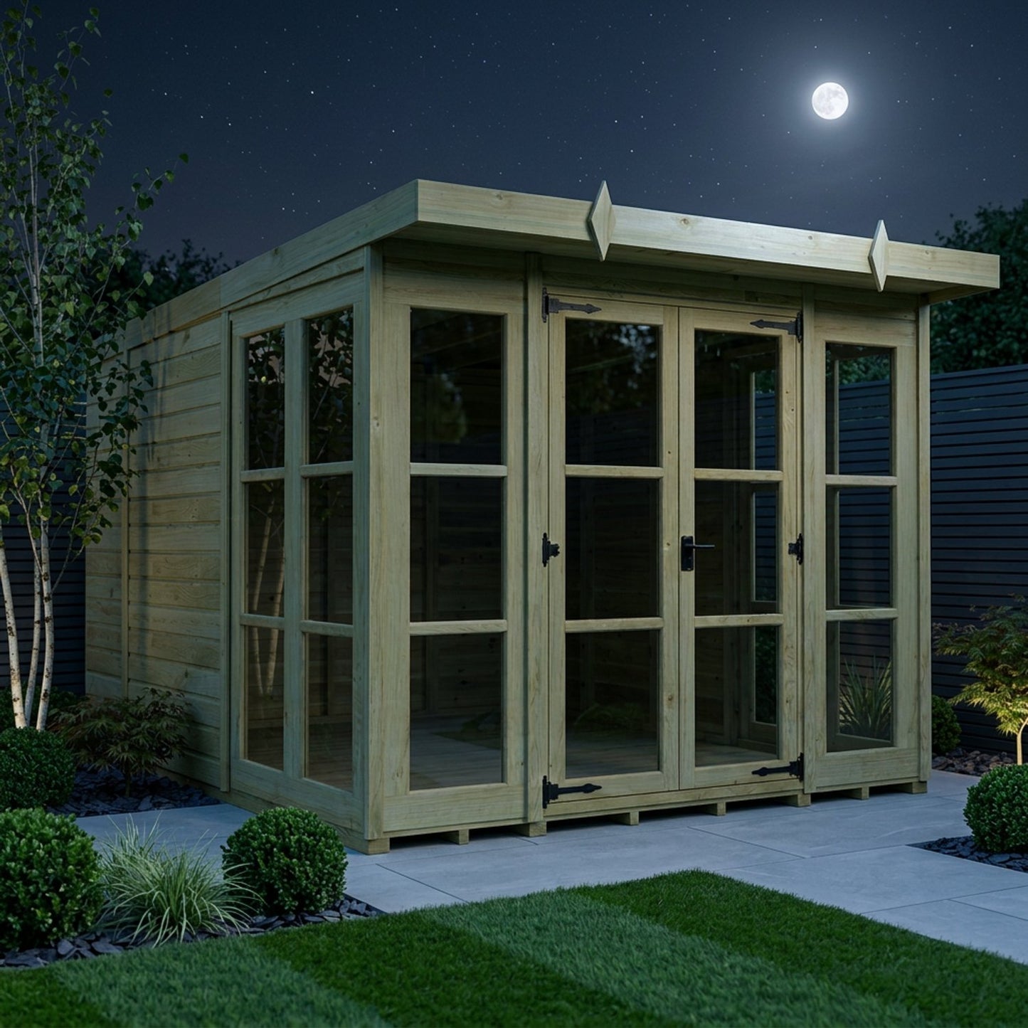 8 x 10 Georgian Window Pent Summer House - view 4