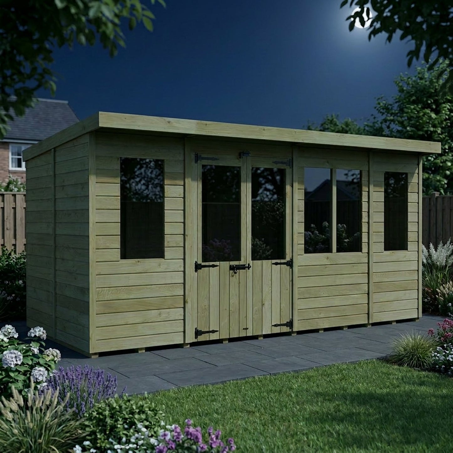 18 x 8 Pent Summer House - view 5