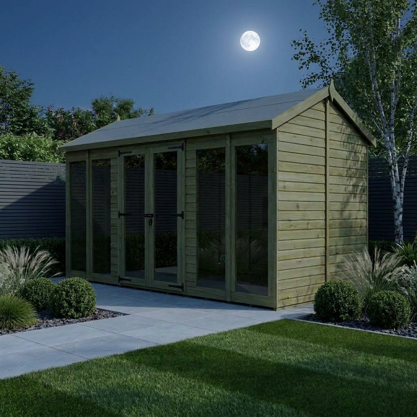 14 x 6 Apex Summer House (Full Height Window) - view 4