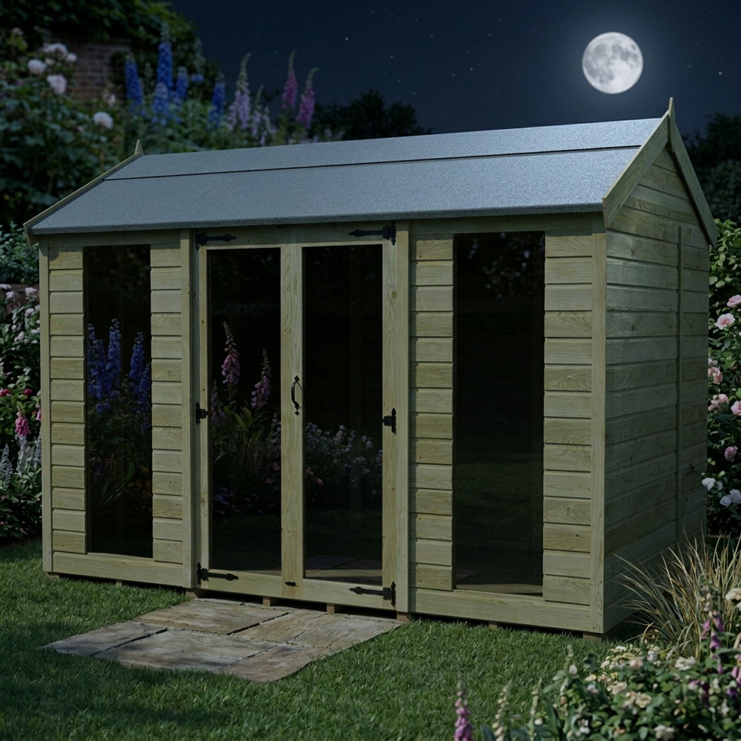10 x 5 Apex Summer House (Full Height Window) - view 6