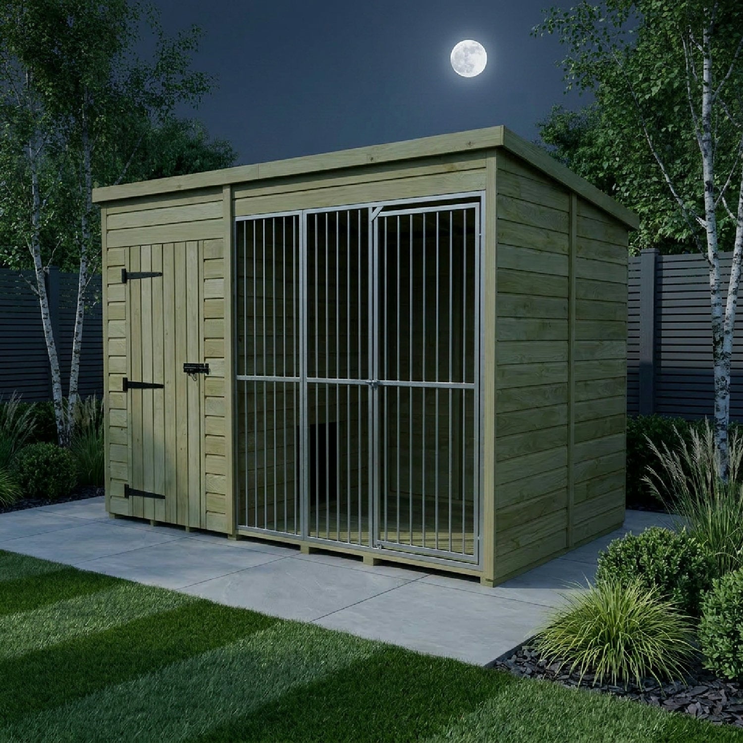 10 x 6 Dog Kennel And Run (Full Height With Bars) - view 6
