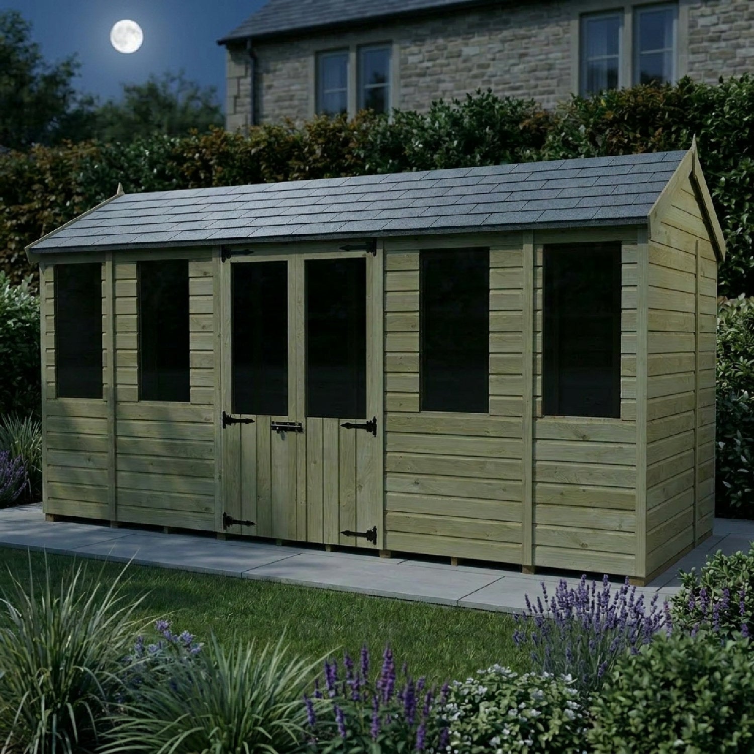 14 x 6 Apex Summerhouse - UK Made Timber Garden Building
