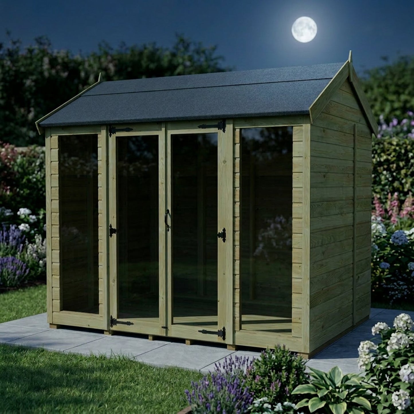 8 x 5 Apex Summer House (Full Height Window) - view 6