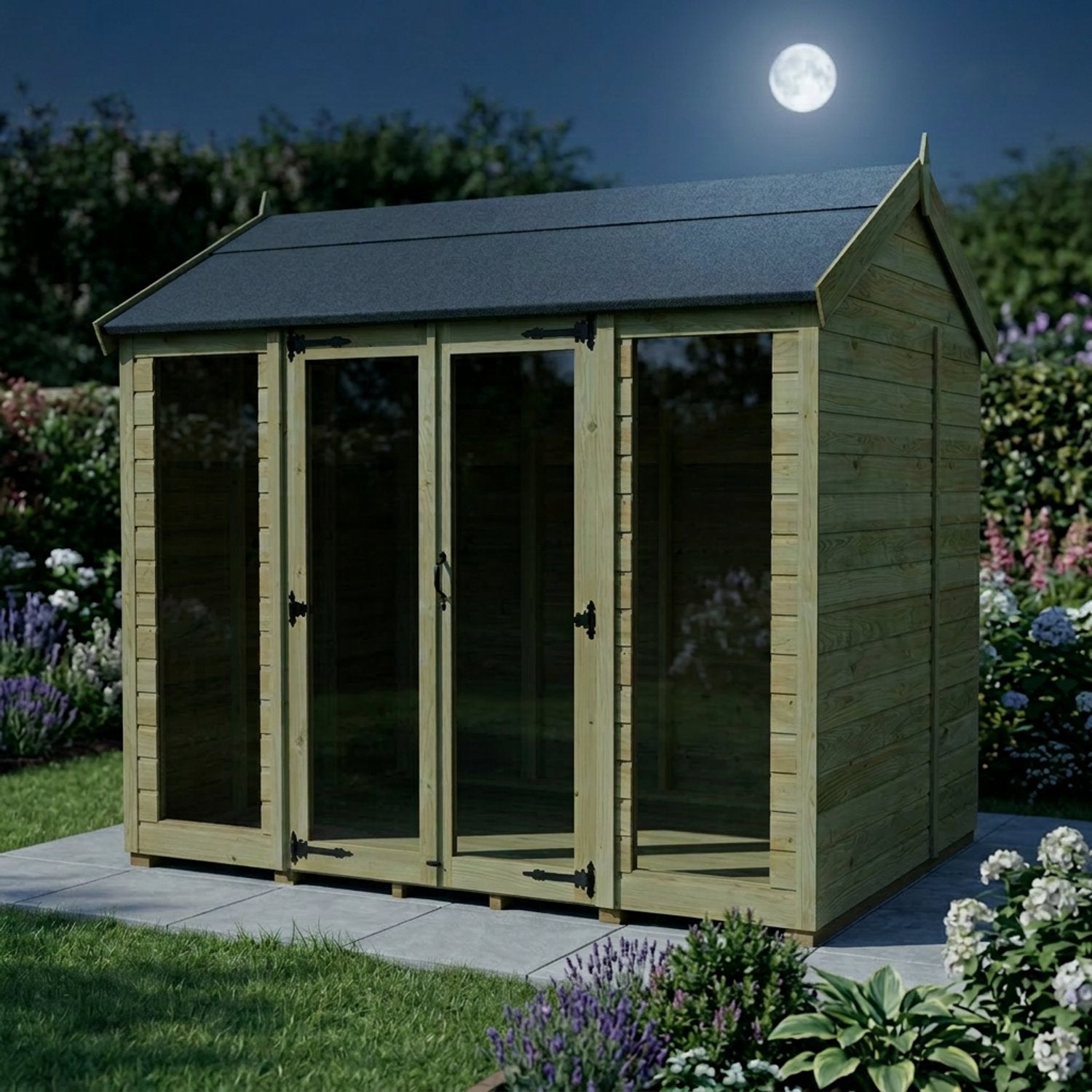 8 x 5 Apex Summer House (Full Height Window) - view 6