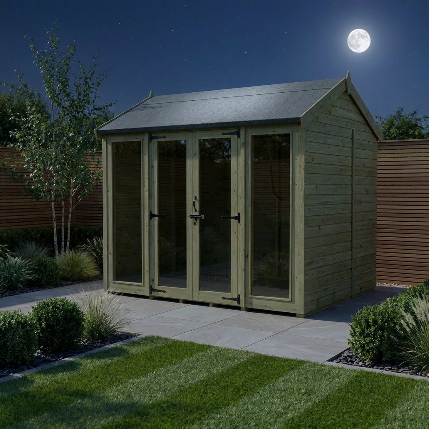 8 x 8 Apex Summer House (Full Height Window) - view 6