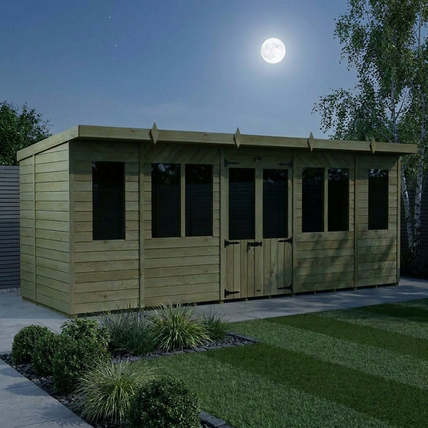 18 x 5 Pent Summer House - view 3