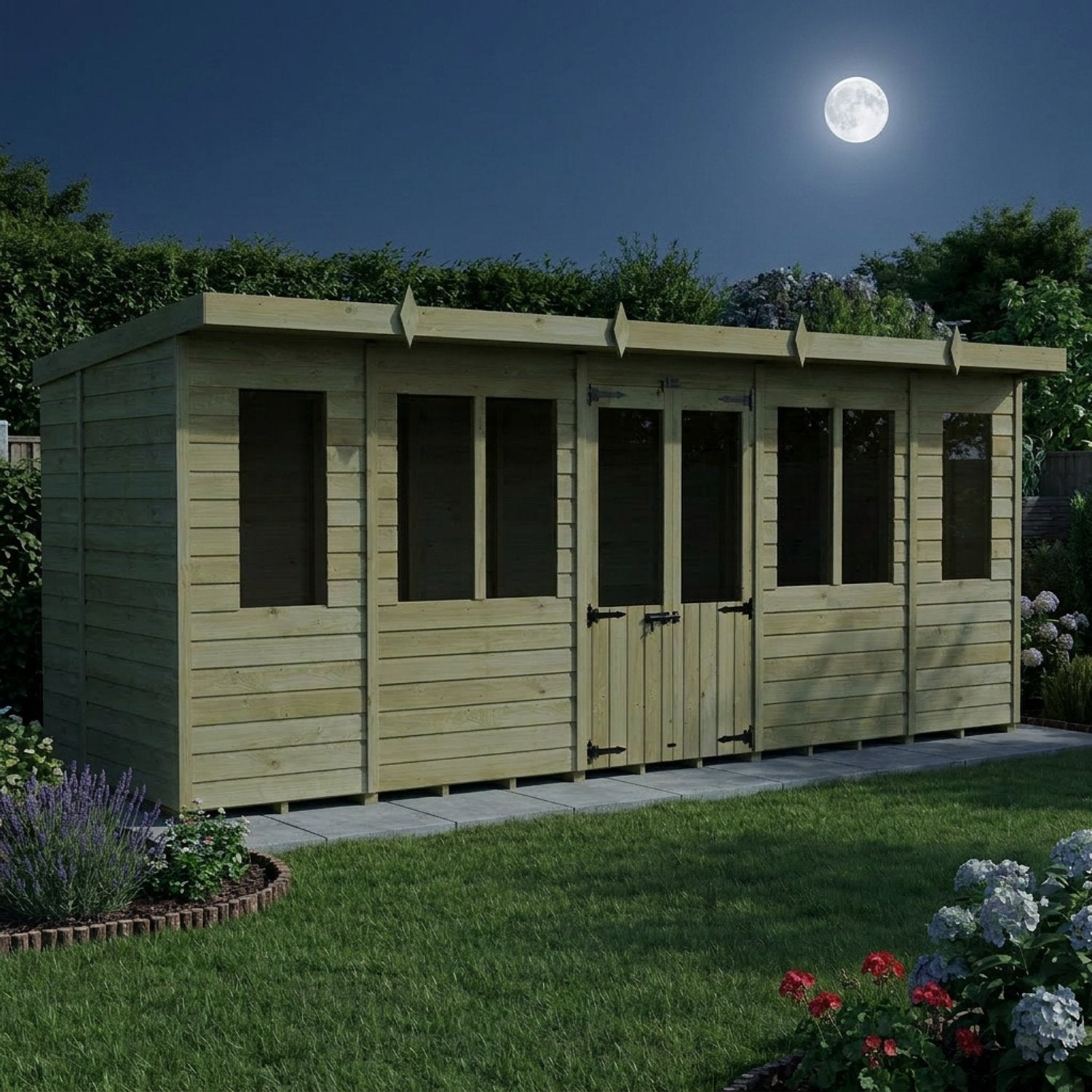 18 x 6 Pent Summer House - view 6