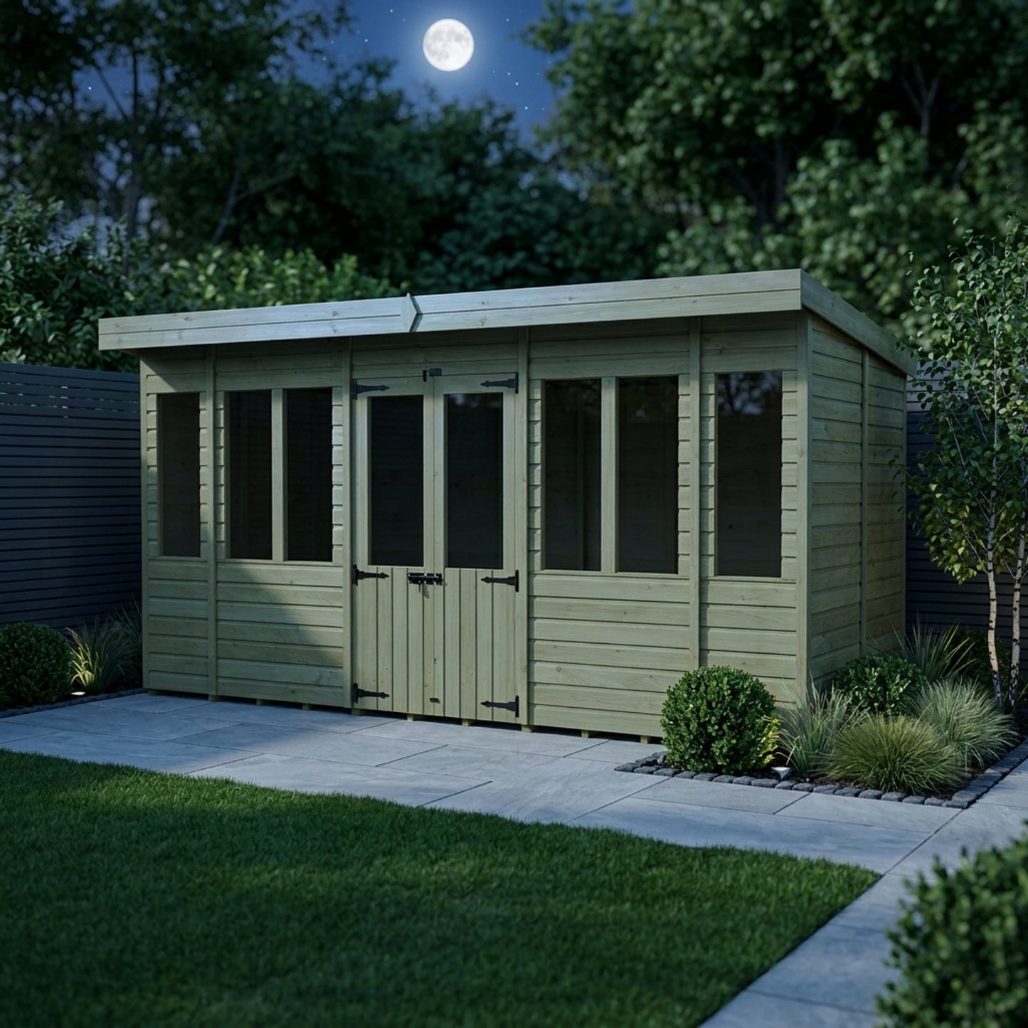 16 x 7 Pent Summer House - view 5