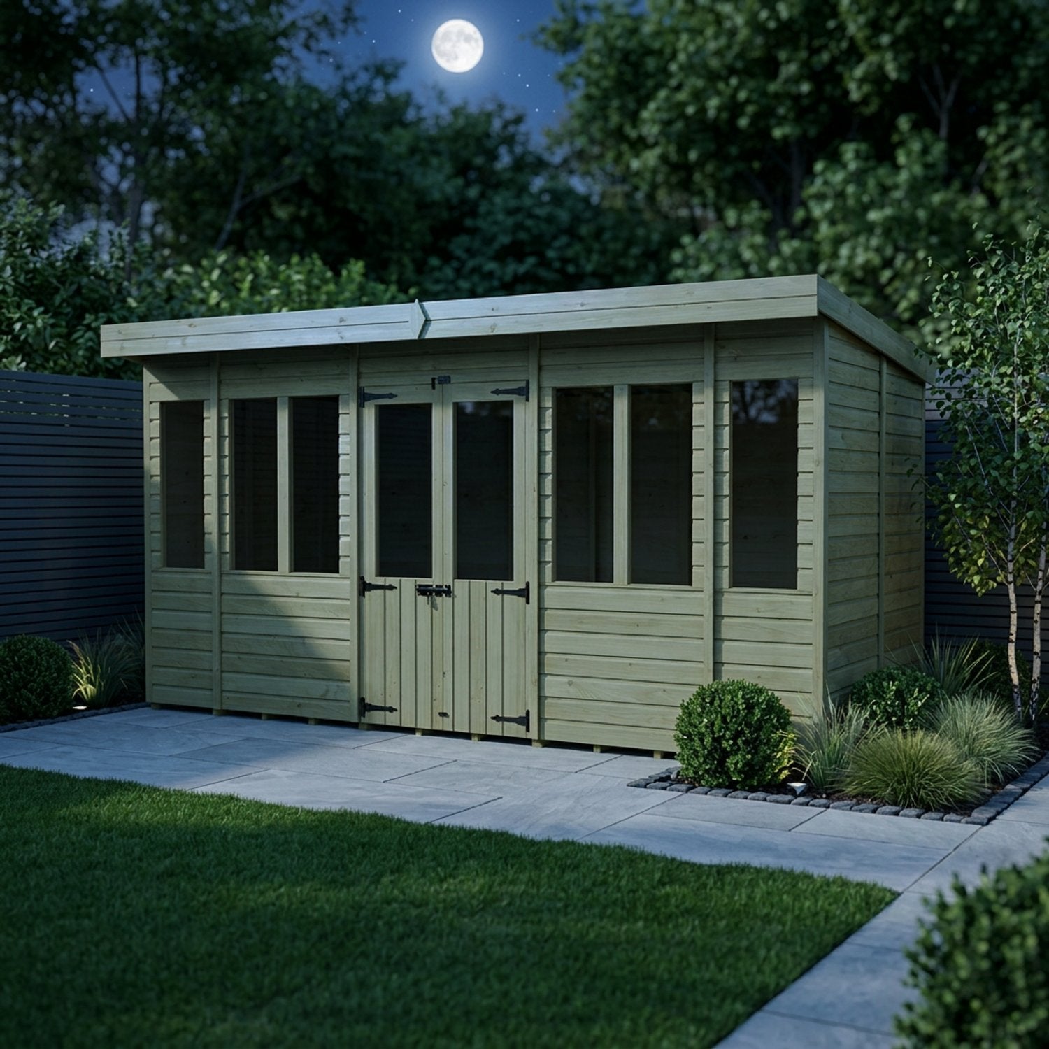 16 x 7 Pent Summer House - view 5