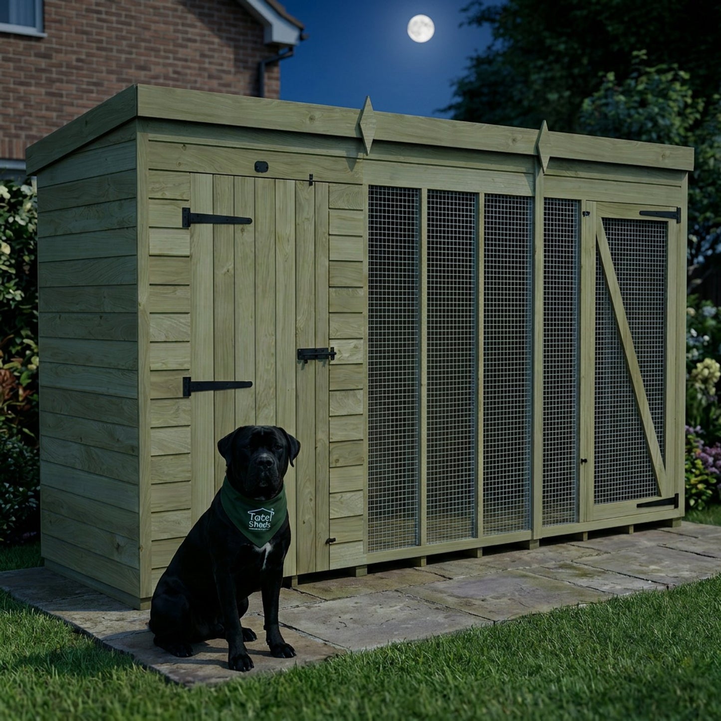 12 x 4 Dog Kennel And Run (Full Height) - view 5