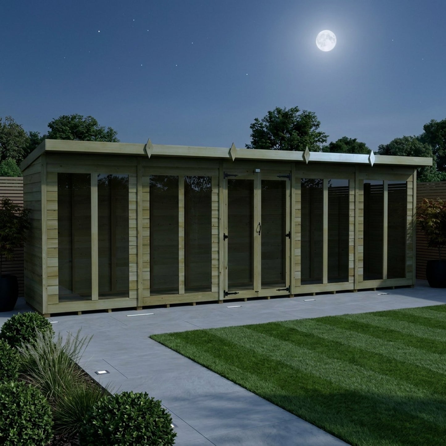 20 x 4 Pent Summer House (Full Height Window) - view 5