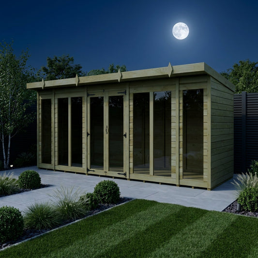 16 x 4 Pent Summer House (Full Height Window) - view 2