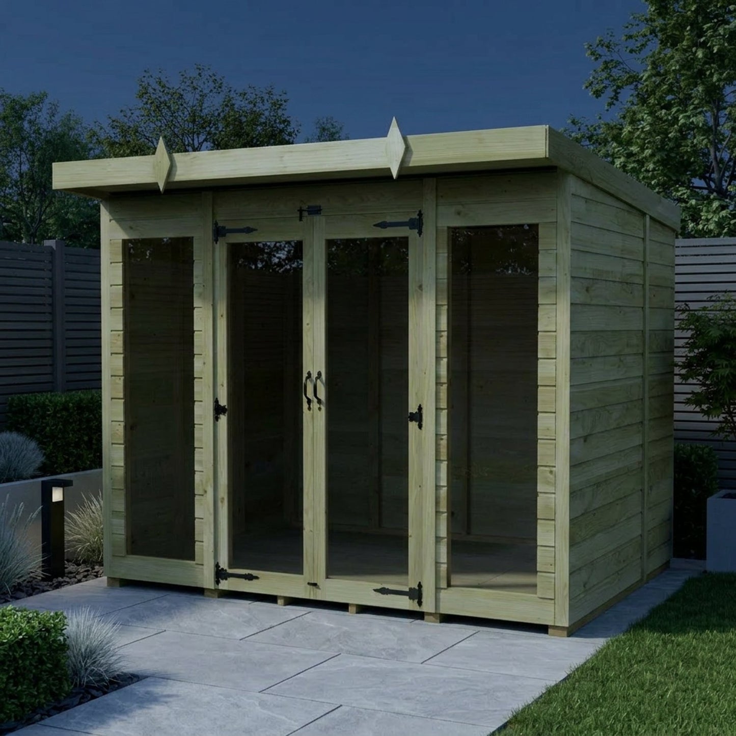 8 x 5 Pent Summer House (Full Height Window) - view 5