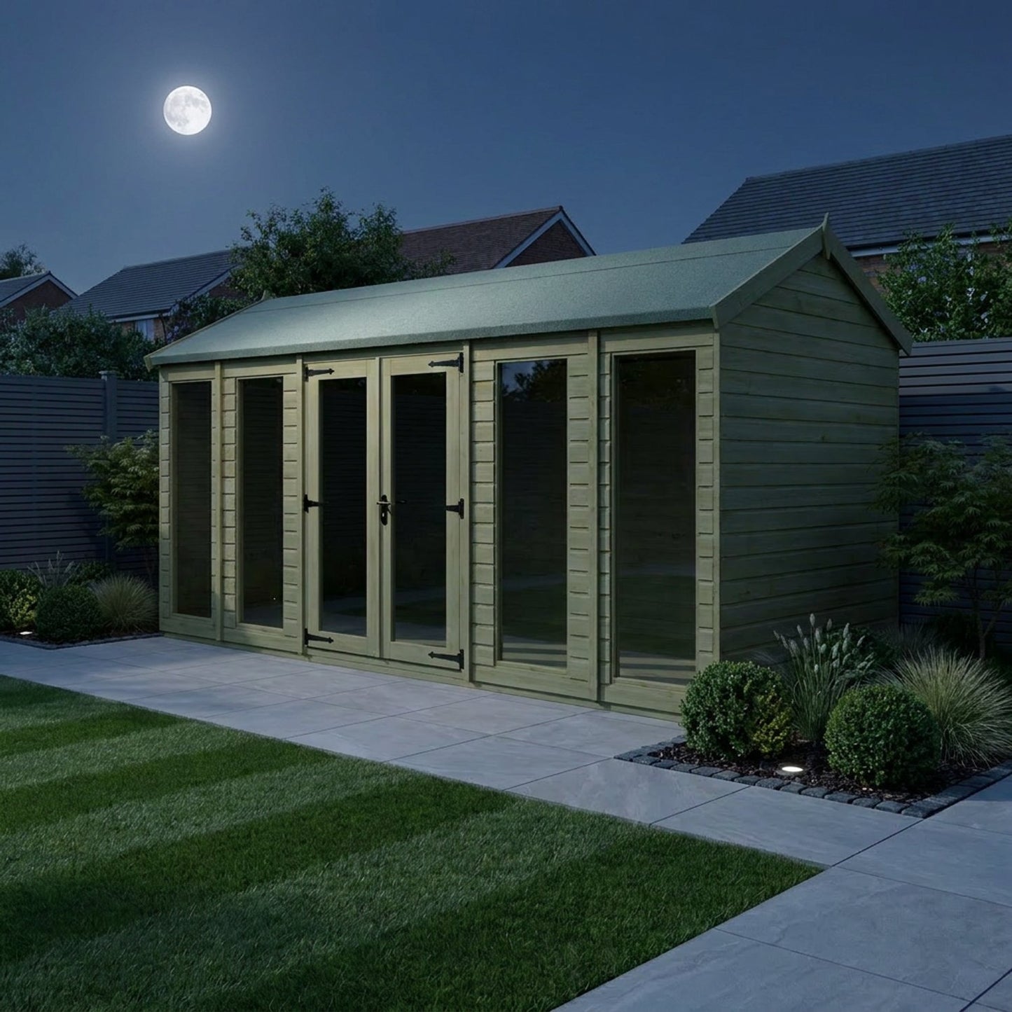 14 x 4 Apex Summer House (Full Height Window) - view 5